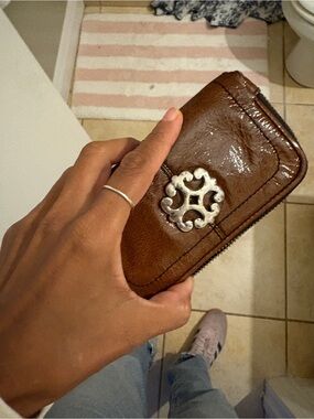Brighton Brown Leather & Key Holder with Silver Emblem